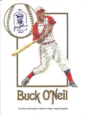d2006 Kansas City Monarchs - Buck O'Neil - Jumbo Fact Card - HOF