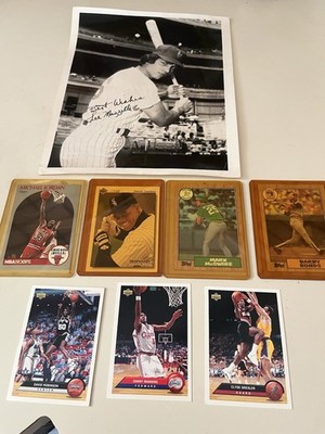 Sports Cards And Photo, Jordan, McGwire, Bonds, Robinson, Drexler, Mazzilli