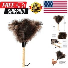Ostrich Feather Duster Feather Duster Fluffy Natural Genuine Ostrich Feathers...