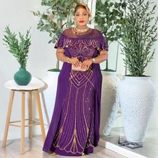 African Dashiki Long Dress Abaya Women Kaftan Oversize Bodycon Evening Ball Gown