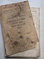 Army Operation Maintenence Technical Manual 25 -TON 4-WHEEL LOW BED TRAILER M172