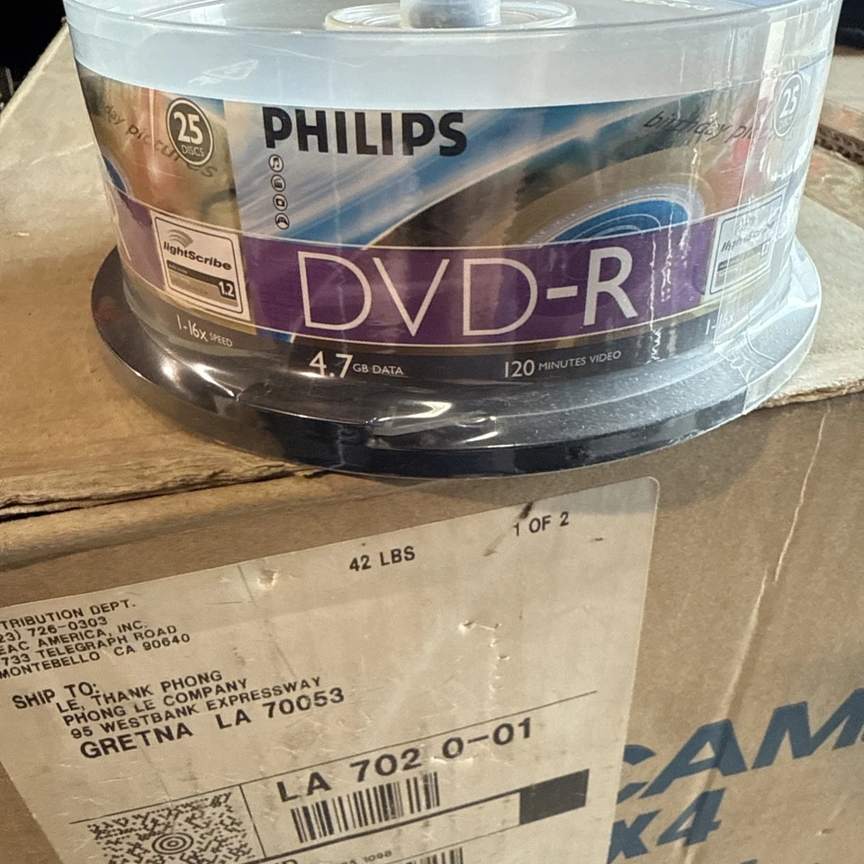 250 Pack DVD-R, New In Package - Image 3 of 4