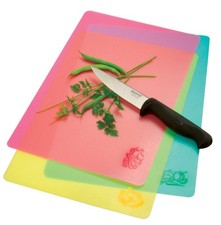 Norpro 3-Piece Flexible Cutting Mats Set, 14" x 9.5", Assorted Colors