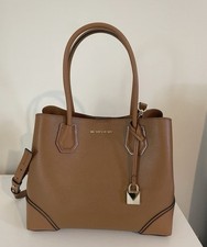 Michael Kors Mercer Gallery Small Tote Brown Leather Crossbody Bag MK