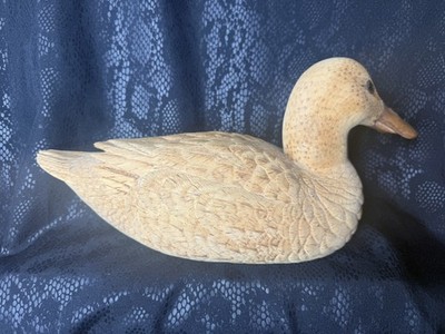 Hand-Carved Wood Duck Decoy by Marshall Shook   Signed & Dated