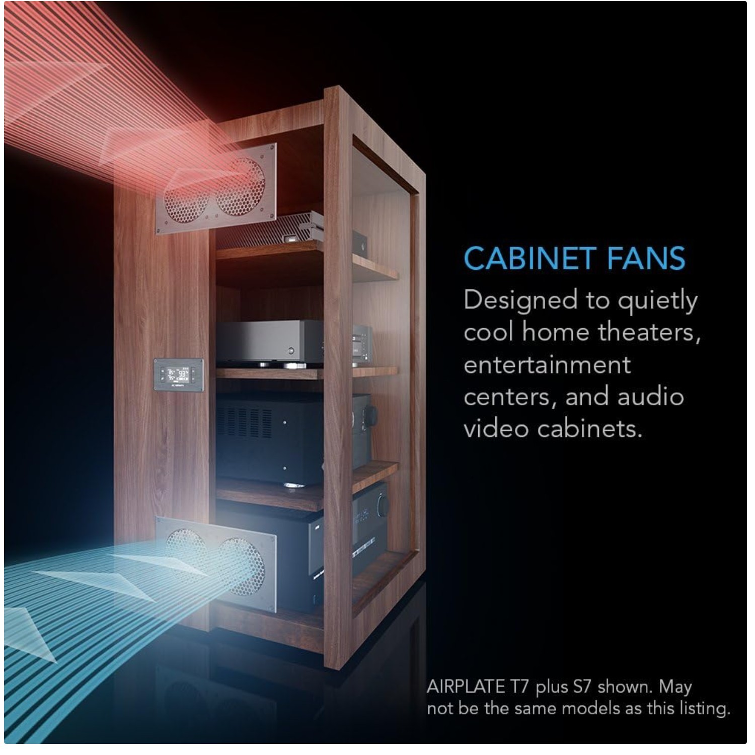 Ultra Quiet Cooling Fan for Home Theater AV Cabinets