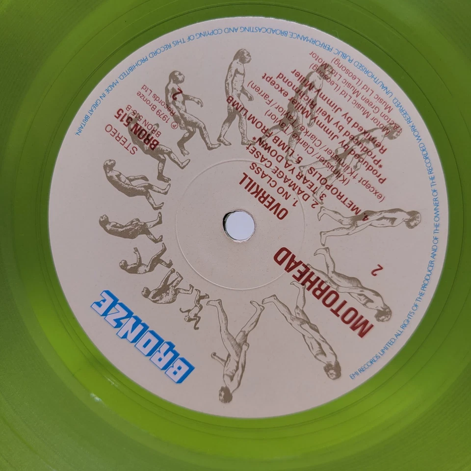 Motörhead Overkill Green Vinyl LP 33rpm 12" EMI Bronze 1979 Original Pressing - Image 3 of 4