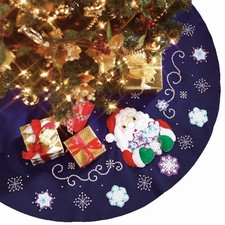 Snowflake Santa Felt Tree Skirt Kit