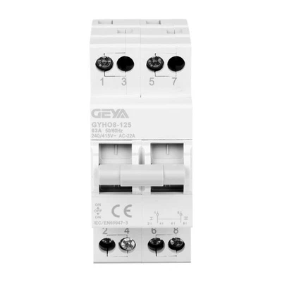 GEYA 2P 63A Umschalter DIN-Schiene für Wohnmobil & Camping Notstrom 230V