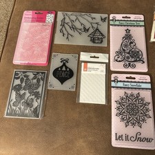 Lot /7 Embossing Folders. 5NIP. 2 Out If Package. See Pics.