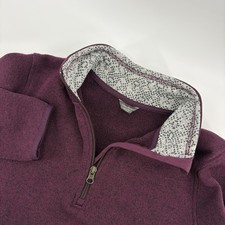 Eddie Bauer Women s Medium 1/4 Zip Sweater Jacket Knit Maroon
