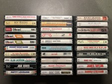 80  s 90  s Country/ Rock Cassettes- Lot Of 30 Mixed Less Than 1 Per Tape