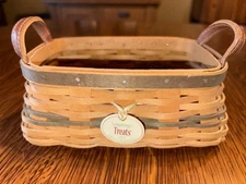 Longaberger 2002 Tree Trimming Treats Basket with Tie on