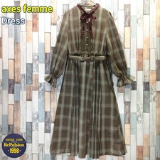 Axes Femme Retro Ribbon Dress, M, Vintage Embroidery & Belt