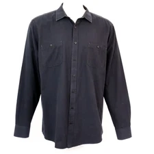 Untuckit Black Flannel Shirt Mens 3XL