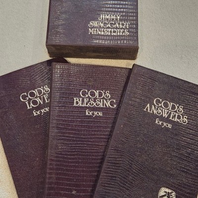 God's Love Blessing Answers You 3 Book Set Jimmy Swaggart 1980s Bonded Leather