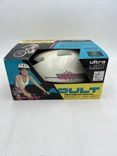 Variflex WHITE Adult In Line Skate Roller Blade Safety Helmet Ultra Size M/L New