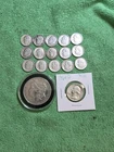 Lot Of 90% U.S. Silver Coins 15 Roosevelt Dimes, 1921D Morgan Dollar & 1964...