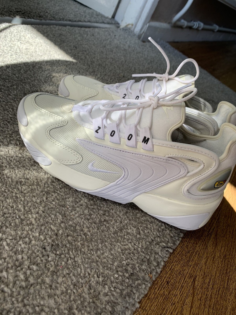 nike zoom 2k sneakers in triple white