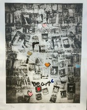 ROGER SELDEN 1979. HEART. Litografia originale firmata. Tiratura 95/100. 60X80cm