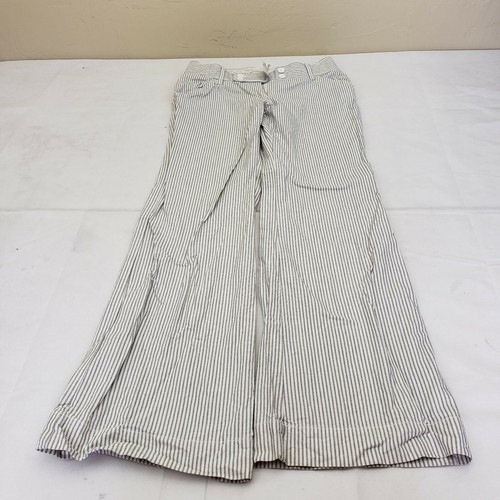 Black Pinstripe Wide Leg Pant Casual 