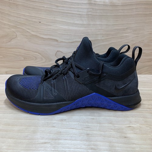 Nike Metcon Flyknit 3 Size 8 Mens Black Blue Cross Training Shoes - Picture 2 of 12
