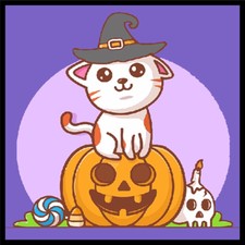 30 Custom Halloween Kitten Personalized Address Labels