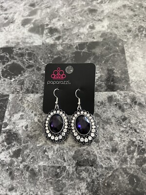 Paparazzi Jewelry Silver Toned Dangle Rhinestone Earrings New