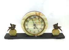 Art d&eacute;co Uhr um 1920 Onyx