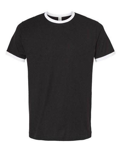 Fine Jersey Ringer Herren T-Shirt Retro Classic Style Uni Basic Tee Tultex 246 - Bild 2 von 13