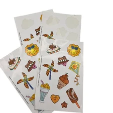 Vintage 1993 Current, Inc. Scratch N Sniff Sticker Sheets, Ice Cream Treats, Sun