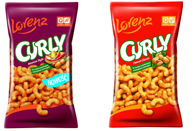 NEW CURLY LORENZ - 120G - CRUNCHY CORN CHIPS CRISPS SNACKS AMERICAN SNACKS
