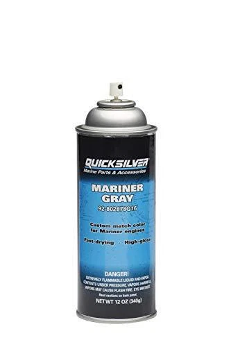 Quicksilver 802878A16 Mariner Gray Enamel Paint - 12 oz Spray Can 