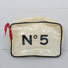 Vintage VTG 1988 Chanel No 5 Zip Pouch Bag Makeup Travel Cosmetic Case Rare HTF