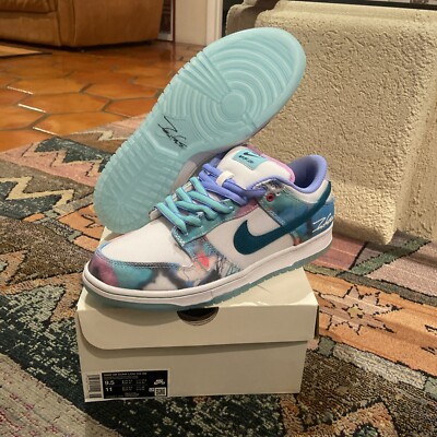 Size 9.5 - Nike SB Dunk Low x Futura Laboratories “Bleached Aqua 