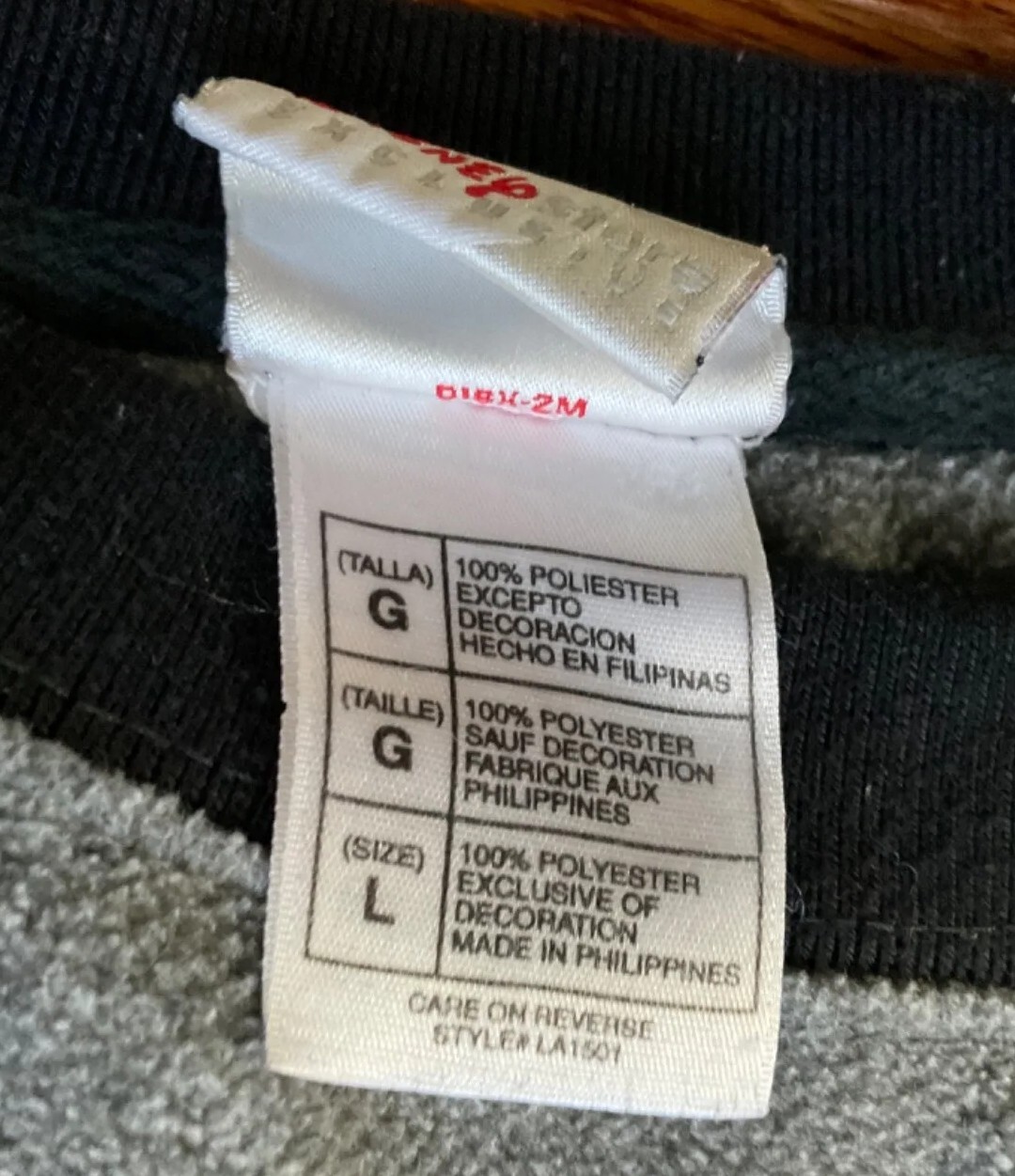 Disney Store Grumpy Sweatshirt Pullover Gray Red … - image 5