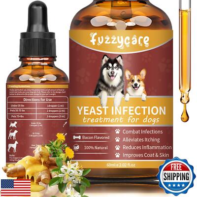 FUZZYCARE Natural Yeast Infection Treatment for Dogs, Dog Ear Infection  Treat