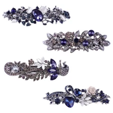 4pcs large hair barrettes for women Rhinestone Exquisite Hairpins Hair Clips