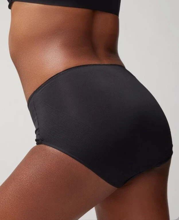 Soma Brief Vanishing Tummy Modern Brief Panty in Geometric Tile Blue Size Large - Image 4 of 4