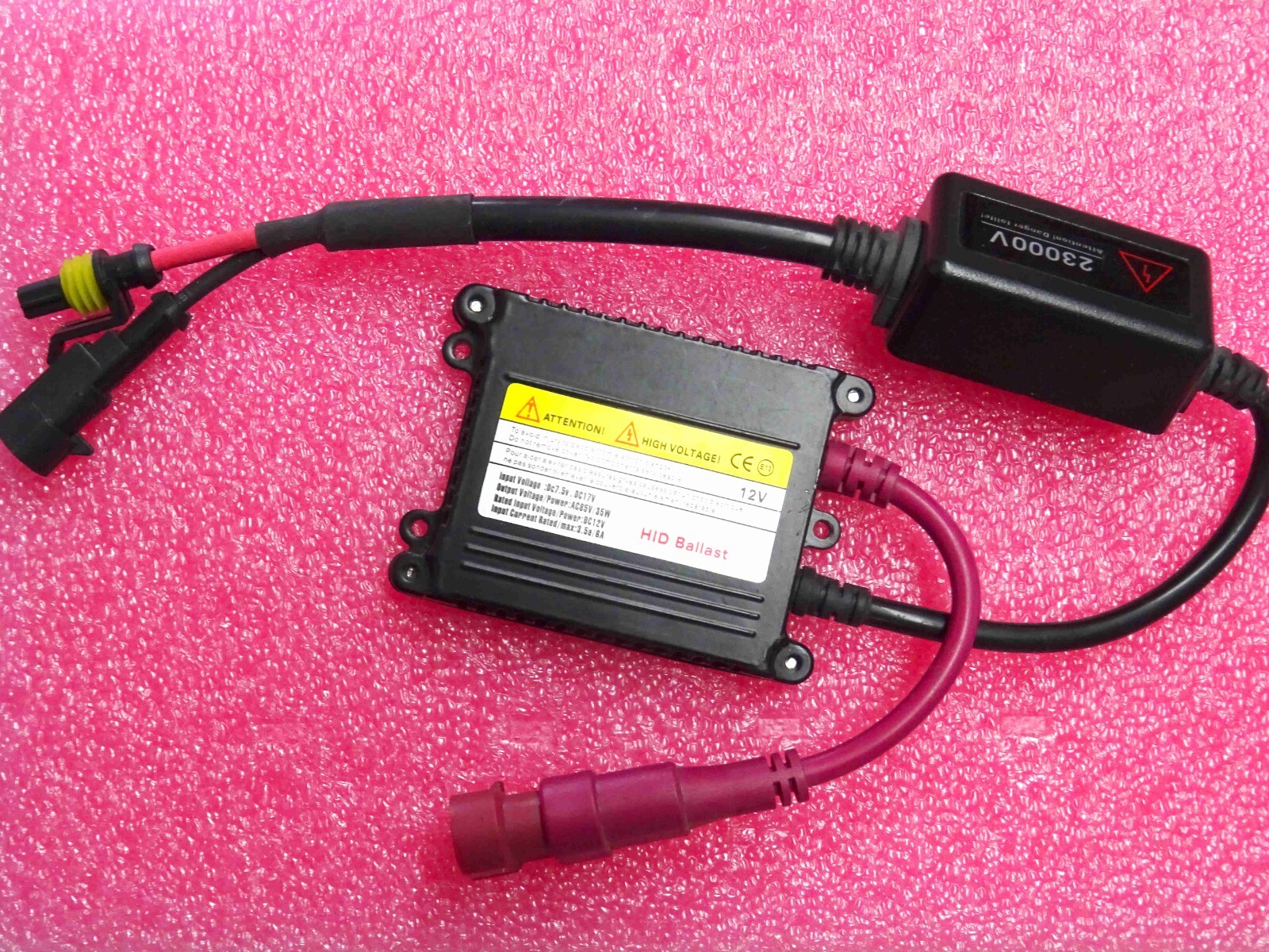 Ballast HID 35W AC 12V boîtier en aluminium thermo-régulé haut de gamme