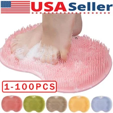 Shower Foot Back Scrubber Massage Pad Body Bath Soft Brush Mat Cleaning Bath