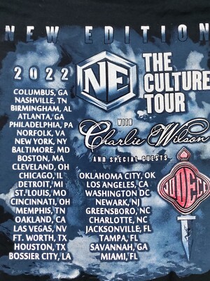 ✈ NEW EDITION THE CULTURE TOUR 2022 Tシャツ New Edition Culture Tour 2022 Size Large T-Shirt | eBay