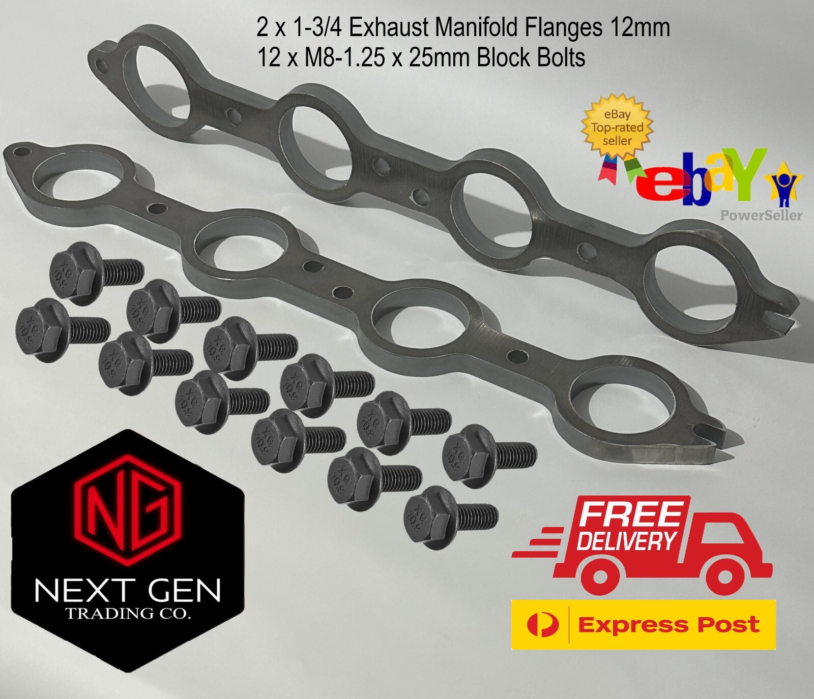 Exhaust Manifold Flange 1 3/4" Port Suit Holden GM LS LS1 LS2 LS3 Header Turbo eBay