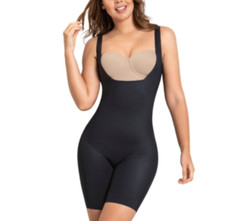 Leonisa Undetectable Step-in Mid-Thigh Body Shaper Black Size S