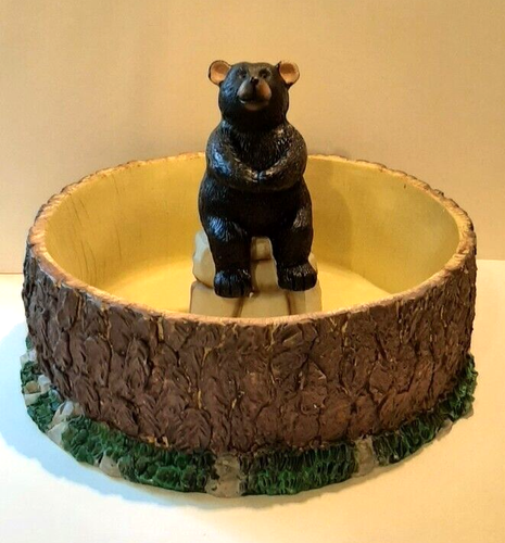 Bear Nut Bowl, Tree Bark design Christmas Decor - Picture 19 of 22