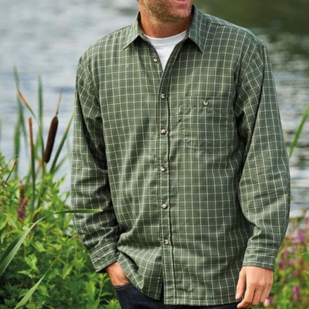 Champion Men Country Estate Fleece Lined Check Shirt Breathable
