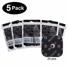 COMPEX EASY SNAP ELECTRODES 2IN X 2IN - 5 PACK 20 ELECTRODES - BLACK