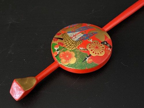 Japan WAJIMA Lacquer Kushi Comb Kanzashi Kougai Ume blossoms Hair Ornament#2951 - Picture 10 of 12