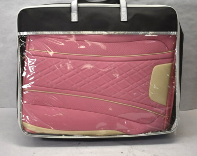 SanQing Car Seat Covers Full Set Non Slip Pink Heavy Duty Universal Fit Leather
