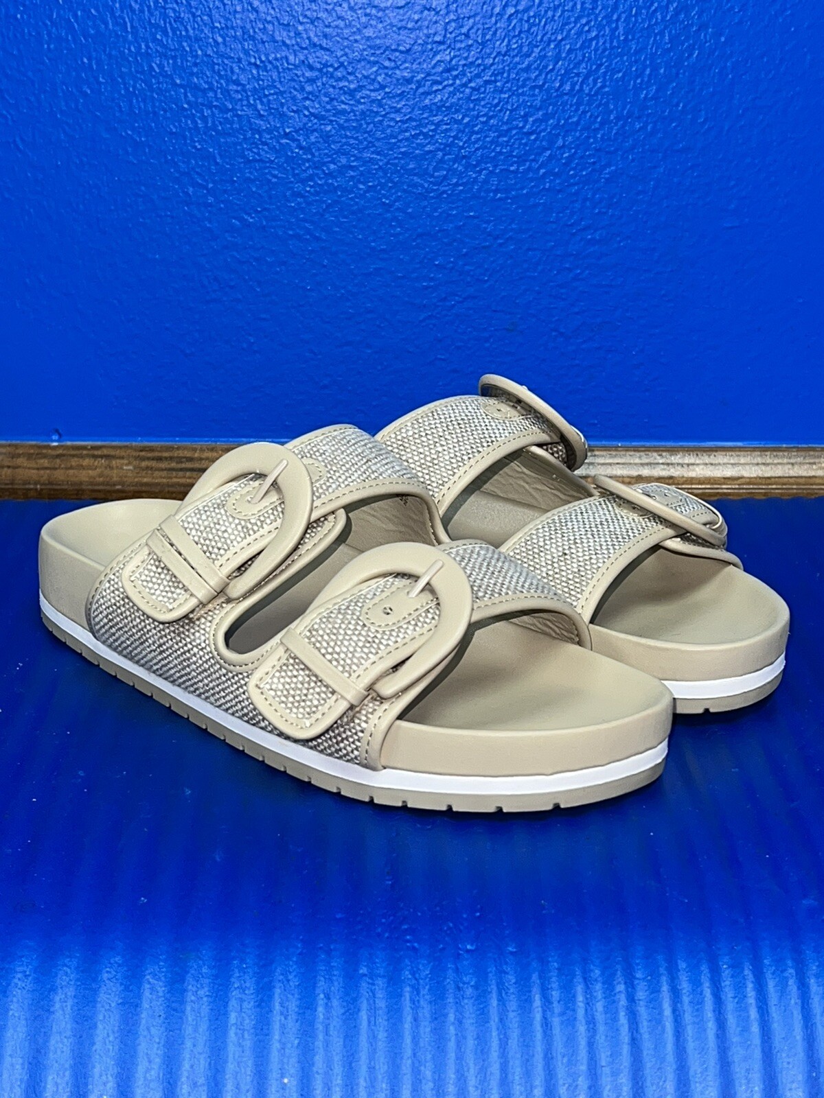 NEW Women's Ladies Tan Casual Slip-On Sandal Summer Shoes Size 7 | eBay